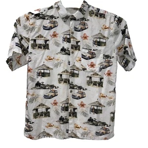 Herren Joe Marlin Kurzarm Hawaii Button Down Hemd L - Bild 1 von 5