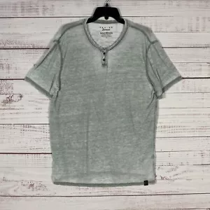 Camisa Lucky Brand Venice Burnout Henley Para Hombre Grande Gris Manga Corta Ligera - Imagen 1 de 10