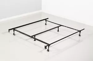 New Adjustable Metal Queen Full Twin Size Bed Frame With Middle Support - Picture 1 of 6