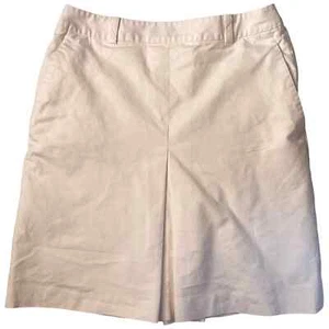 BROOKS BROTHERS Skirt Women's White 2 A-Line Pleated Front High Waisted 93986 - Picture 1 of 12