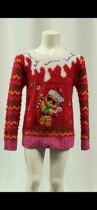 Holiday Time Girls Novelty Pullover Christmas Sweater Gingerbread Size S (6-6X) - Picture 1 of 3