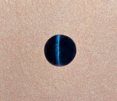 EXTRA FINE DEEP BLUE TIGER'S EYE - ROUND CABOCHON - AAAA GRADE - German cut - Image 1 of 2