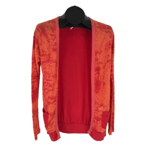 Free People Tie Dye Waffle Knit Open Cardigan Women's XS Pockets Thermal Stretch - Picture 1 of 9