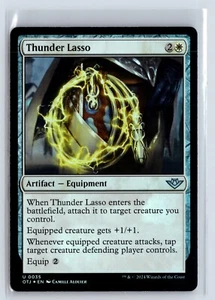 FOIL Thunder Lasso Outlaws of Thunder Junction – MTG Magic the Gathering Card - Picture 1 of 2