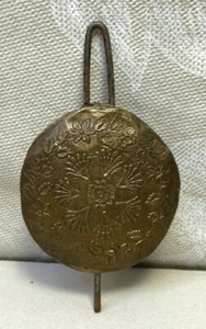 Antiguo péndulo ornamentado martillado a mano Bob para un reloj de cobre alrededor de hierro fundido - Imagen 1 de 9