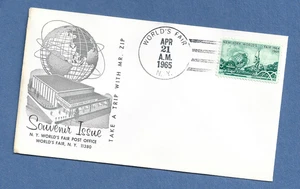NEW YORK WORLDS FAIR SOUVENIR COVER APR 21,1965 WORLDS FAIR NY VINTAGE COVER= - Picture 1 of 1