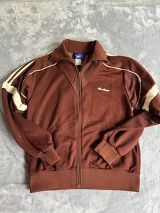 Vintage Mac Gregor Brown Cropped Track Jacket M Boxy 70s Crop Style - Picture 1 of 9