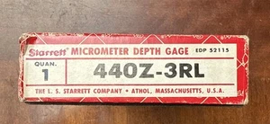 Micrómetro de profundidad Starrett 440Z-3RL, rango de 0-3", graduación de 0,001". - Imagen 1 de 15