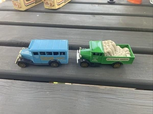 Corgi 1/64 Bedford school but & Morris Truck promotion Osram/Sutton Seeds 1970s - Picture 1 of 7
