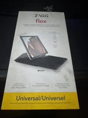 ZAGG Flex Portable Bluetooth Keyboard Stand for SmartPhone Tablet iPad Smart TV - Image 1 of 2