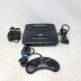 SEGA Genesis Model 2 Console Black W/ OEM 6 Button Controller & Cords Tested