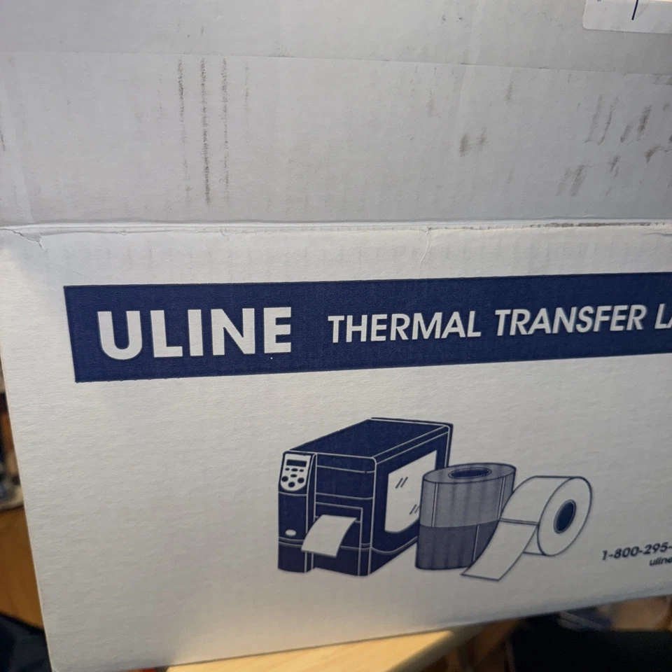 Uline S-21871 Thermal Transfer Labels 2x6" Ribbon Required - Pack of 8 - Image 1 of 3