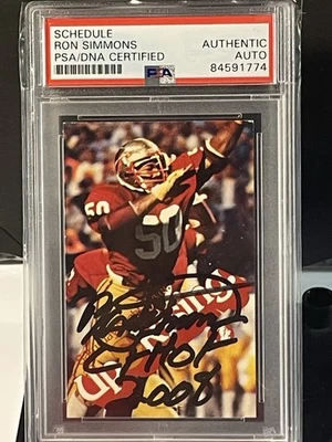 Signed 1980 Ron Simmons PSA DNA Certified Authentic Autograph Wcw Wwf Wwe Hof RC - Image 1 of 4