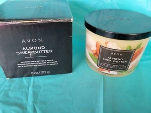 AVON Almond Shea Butter 3 wick Candle 11 oz.  New in Box - Picture 1 of 1
