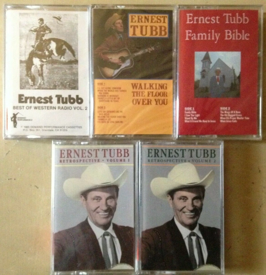 LOT Ernest Tubb 5xCassette Tapes NEW Best Of Vol 1+2 Country PBS Ken Burns RARE - Image 1 of 4