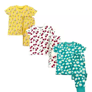 Kids Baby Toddler Girl Pajamas Set Super Soft Snug Fit - 3-Pack Size 12M to 8Y - Picture 1 of 46