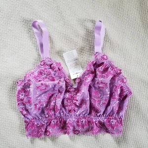 NEW Cosabella Savona CURVY SMALL Violet Fuschia 32-34 DD-F Longline LaceBralette - Picture 1 of 7