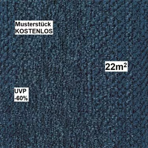Teppichfliesen BLAU NEU B1 50 x 50 Schlinge 8,0mm UVP 50€ -60% - Bild 1 von 7