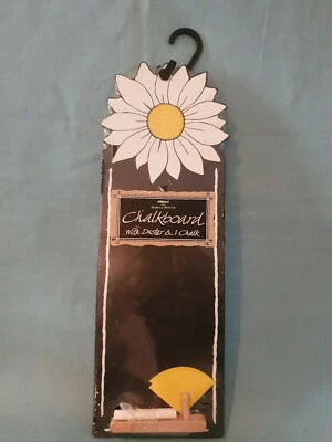 St Michael M&S Hanging Daisy Topped Rectangular Chalkboard With Duster Set BNIP - Image 1 of 4