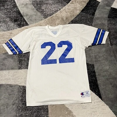 Dallas Cowboys Emmitt Smith Champion Jersey Men 48 LG White #22 NFL Football VTG - Image 1 of 4