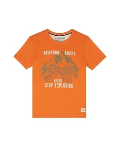 Weatherproof Big Boys Size XL 18/20 Graphic T-shirt Orange Never Stop Exploring - Picture 1 of 1