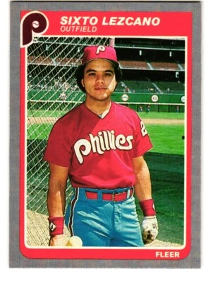 1985 Fleer #258 Sixto Lezcano Philadelphia Phillies - Image 1 of 2