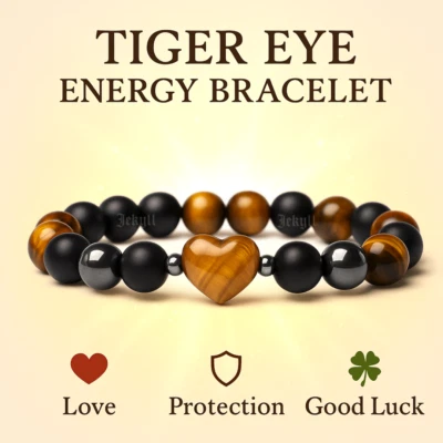 Pulsera de Cuarzo Natural de Corazón Sanación 7 Chakras Energía, Amor Proteccion - Image 1 of 4