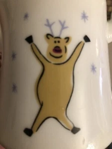 Merry Brite Holiday Christmas Porcelain Creamer & Sugar Bowl Set with gold trim - Picture 1 of 7