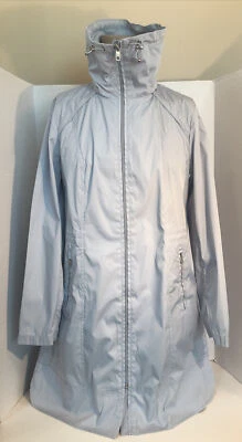 Cortavientos con capucha con cremallera completa azul bebé mediano Cole Haan para mujer  Foto 1 de 4