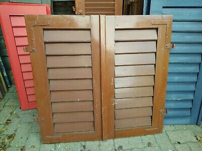 1 Paar Fensterladen - Holz - Gebraucht - Höhe 103 Cm, Breite 54 Cm • 45€