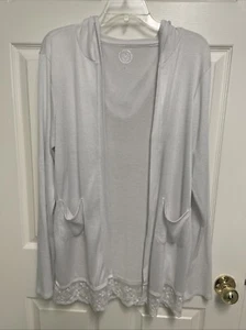 Girls White Sweater Hoodie Plus Size 20 By: So - Picture 1 of 6