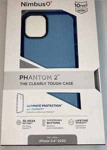 Apple iPhone 12 Mini Nimbus9 Phantom 2 Case Pacific Blue Clearly Tough - Picture 1 of 5