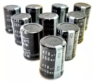 Condensador a presión Nichicon - 10 piezas - CE 85*C, 470 uF, 250 WV AmD3 - Imagen 1 de 4