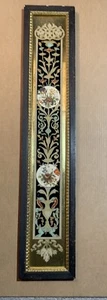 Vintage E.A. RIBA Brooklyn NY Yard Long Floral Framed Wall Art Black Gold Asian - Picture 1 of 6