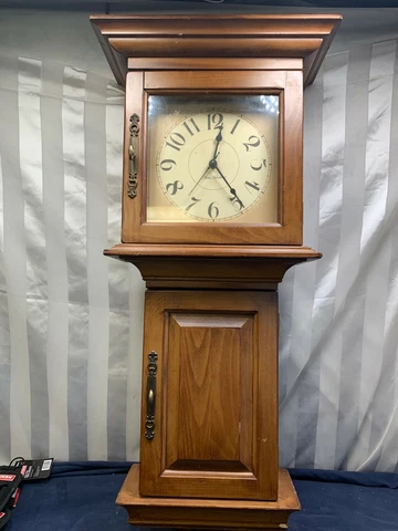 Thos Walker Vintage Large Wall Clock Solid Wood Housing Quartz Movement 38X17" Cover