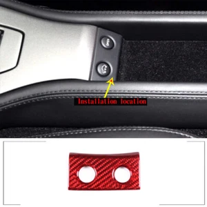 Red Carbon Fiber Tailgate Switch Frame Decorate Trim For Ferrari 458 2011-2016 - Picture 1 of 7