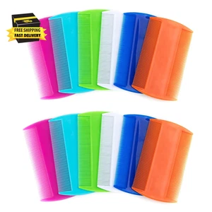 , 12 Pack Pet Flea Lice Combs Double Sided Fine Tooth Dogs Cats Grooming Remove - Picture 1 of 8