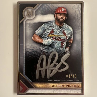 2023 Topps Museum Collection Albert Pujols Silver Framed On Card Auto /15 - Image 1 of 2