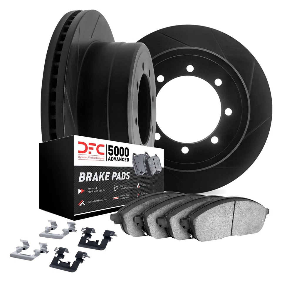 For Dodge D300 Pickup 72 DFC Slotted Front Brake Kit w 5000 Advanced Brake Pads Foto 1 de 4