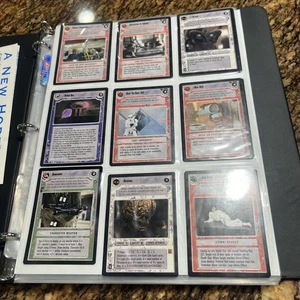 Star Wars 1996 CCG Trading Cards In Binder Black Border Unplayed Cards Lot 1D - Picture 1 of 16