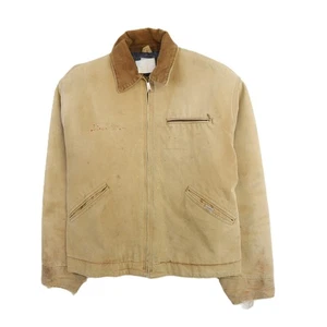 Vintage Carhartt Canvas Detroit Arbeitsjacke Größe L Braun - Bild 1 von 16
