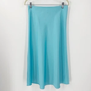 J. Crew Gwyneth Slip Skirt Turquoise Blue Size Small Elegant Feminine Classic - Picture 1 of 6