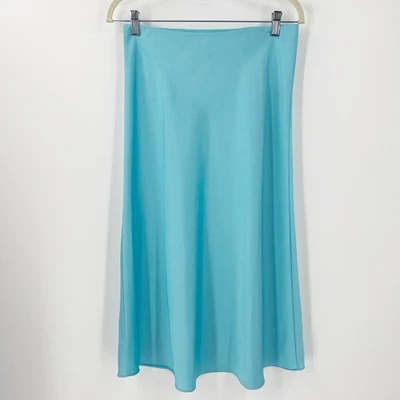 J. Crew Gwyneth Slip Skirt Turquoise Blue Size Small Elegant Feminine Classic - Image 1 of 4