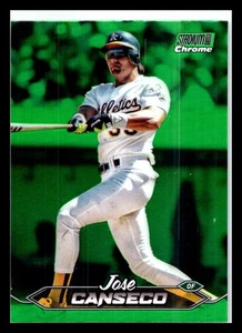2024 Topps Stadium Club Chrome Green Refractor #286 Jose Canseco Oakland A's - Picture 1 of 2