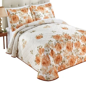 Lovely Maeve Floral Print Quilted Bedspread - Picture 1 of 2