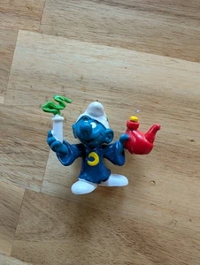 Smurfs 20116 Alchemist Smurf Wizard Rare Vintage Toy Figure PVC Peyo Figurine HK - Picture 1 of 5