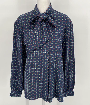 Винтажная женская рубашка Pendleton Country Sophisticates 16 геометрический узор 80-е сделано в США - Изображение 1 из 4