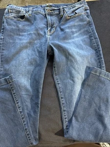 Women’s Size 12/31 Ankle Blue Denim Jeans By Lucky Brand Brooke Straight - Bild 1 von 13
