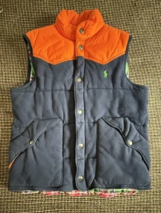 Vintage Polo Ralph Lauren Premier ColorBlock Steppweste Madras Herren Größe M - Bild 1 von 18