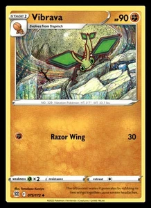 Vibrava Uncommon 075/172 SWSH09: Brilliant Stars Pokemon Card - Picture 1 of 2